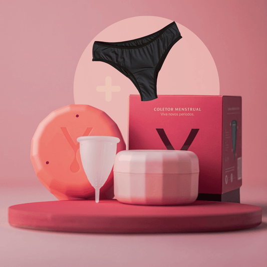 Kit Essencial (Coletor + Esterilizador + Calcinha Absorvente)